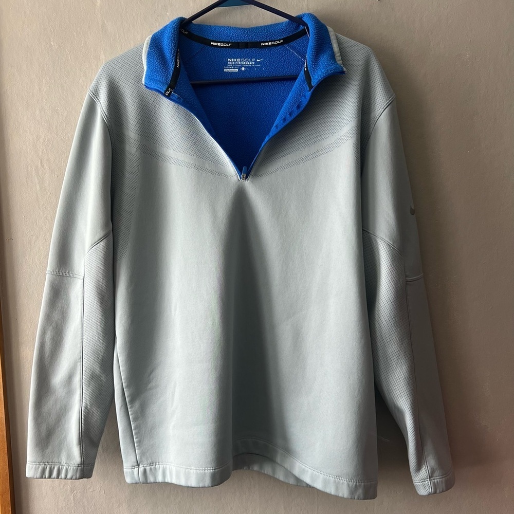 Nike Golf Light Blue 1/4 Zip Size Large